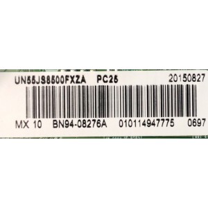 KIT DE TARJETAS PARA SAMSUNG / MAIN BN94-08276A / BN41-02356A / BN97-09361A / FUENTE BN44-00833A / L48E8_FHS / T-CON BN95-01953A / BN97-09240A / PANEL CY-QJ055FLLV1H / MODELO UN55JS8500FXZA TH01